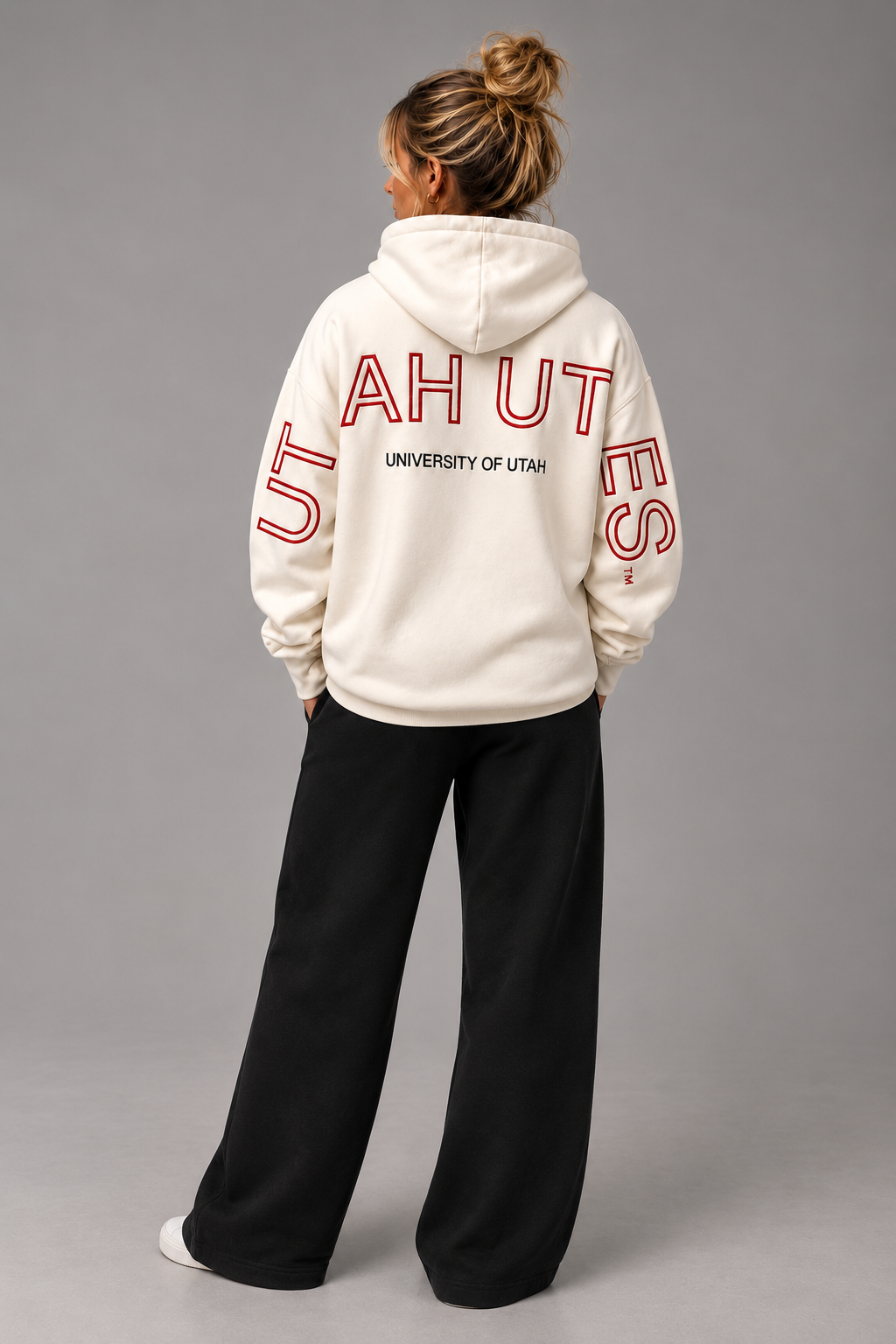 Cream University of Utah® Signature Oversized Hoodie