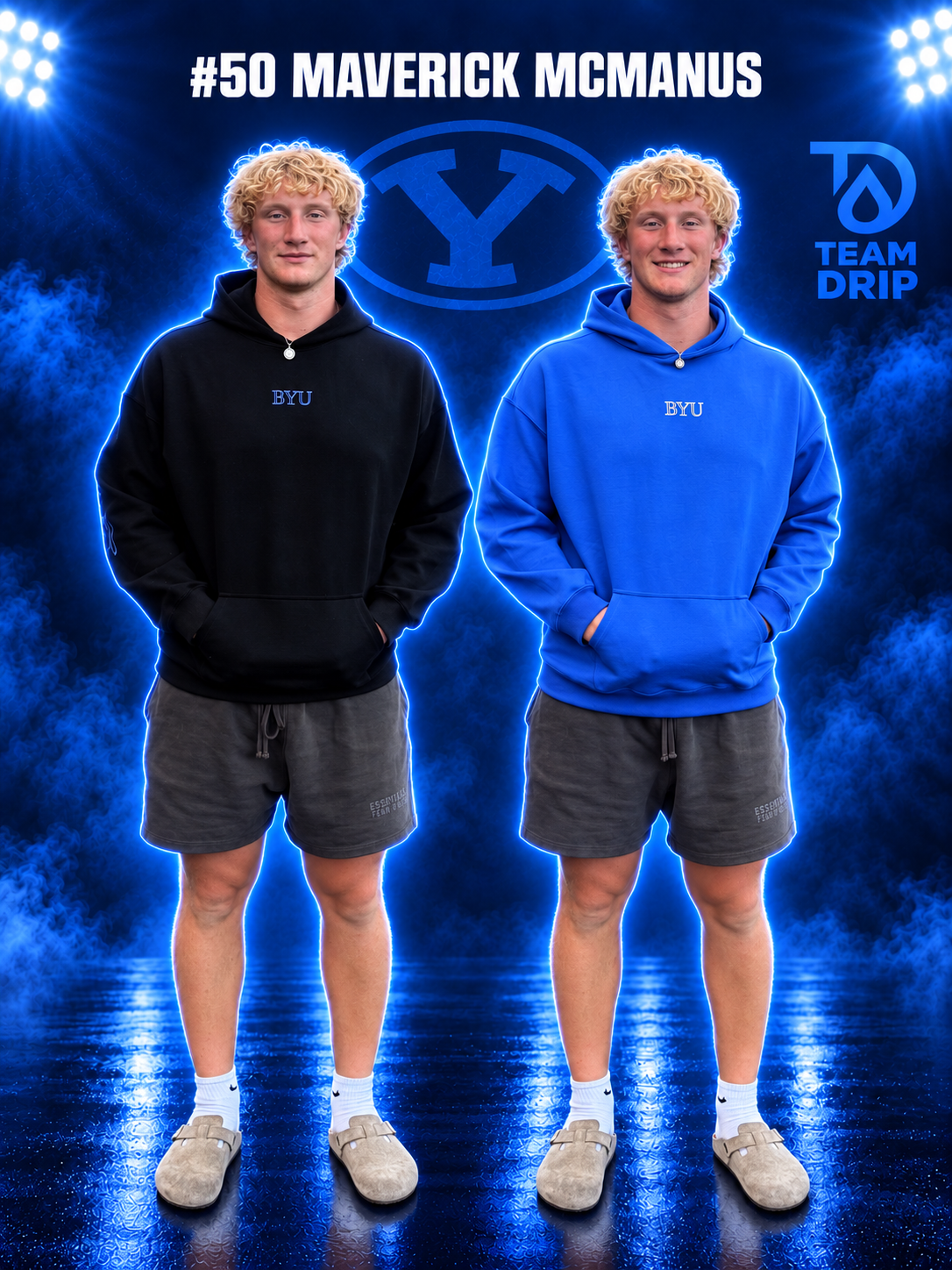 Black BYU Cougars Signature Oversized Embroidered Hoodies Preorder