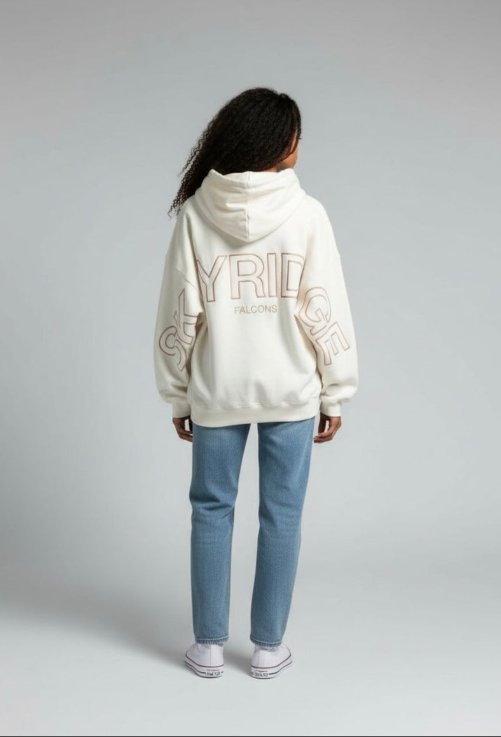 Cream Skyridge Embroidered Signature Hoodie