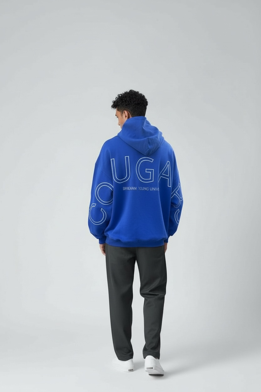 Royal Blue BYU Signature Embroidered Hoodies