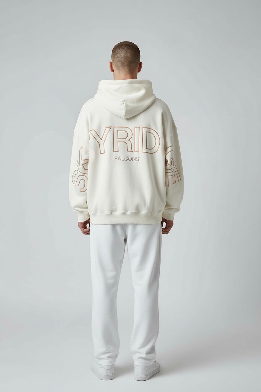 Cream Skyridge Embroidered Signature Hoodie