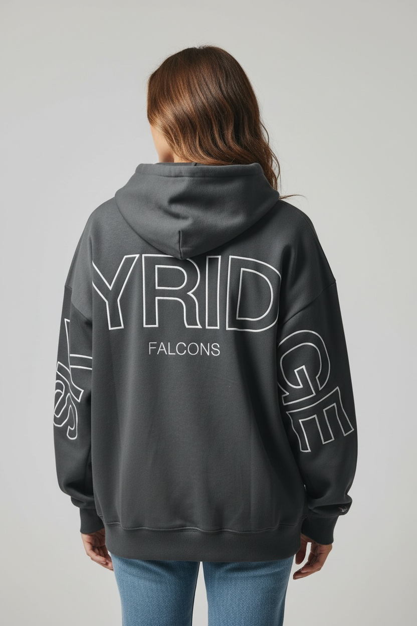 SKYRIDGE Embroidered Signature Hoodie Black