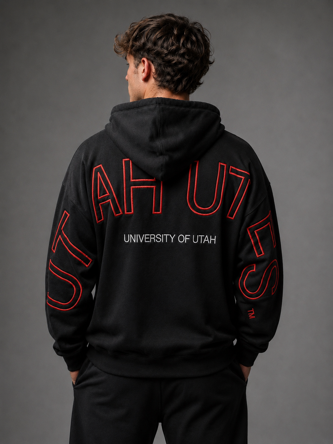 Black University of Utah® Signature Oversized Hoodie