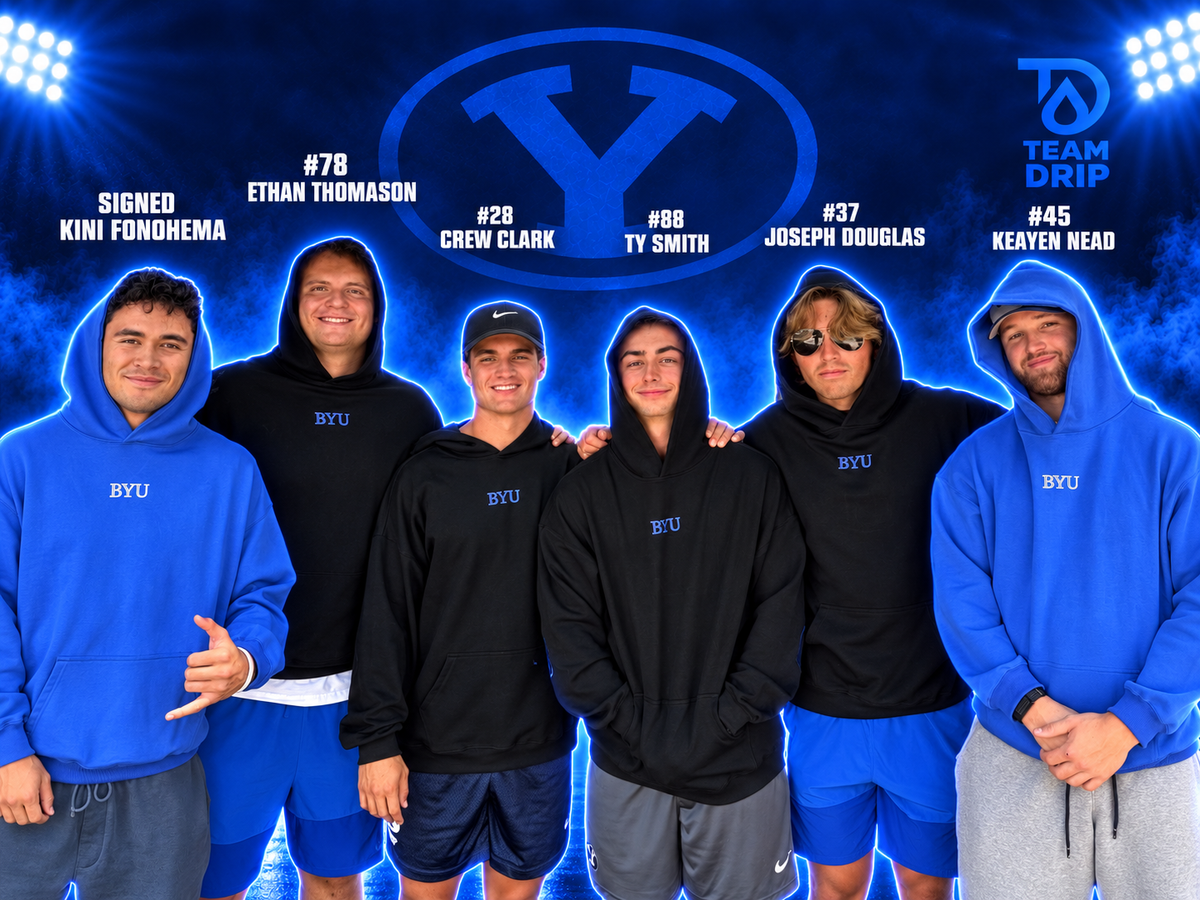 Black BYU Cougars Signature Oversized Embroidered Hoodies Preorder