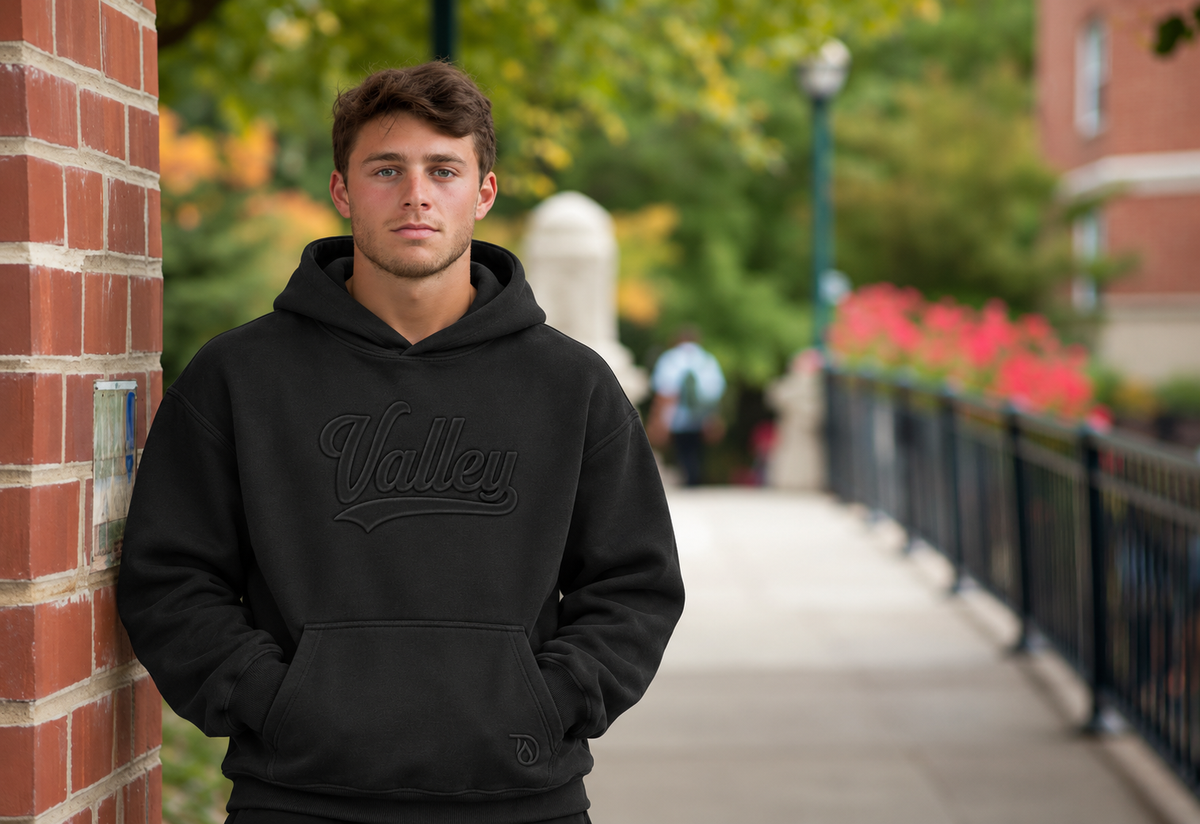 Utah Valley University Embossed Black Hoodie