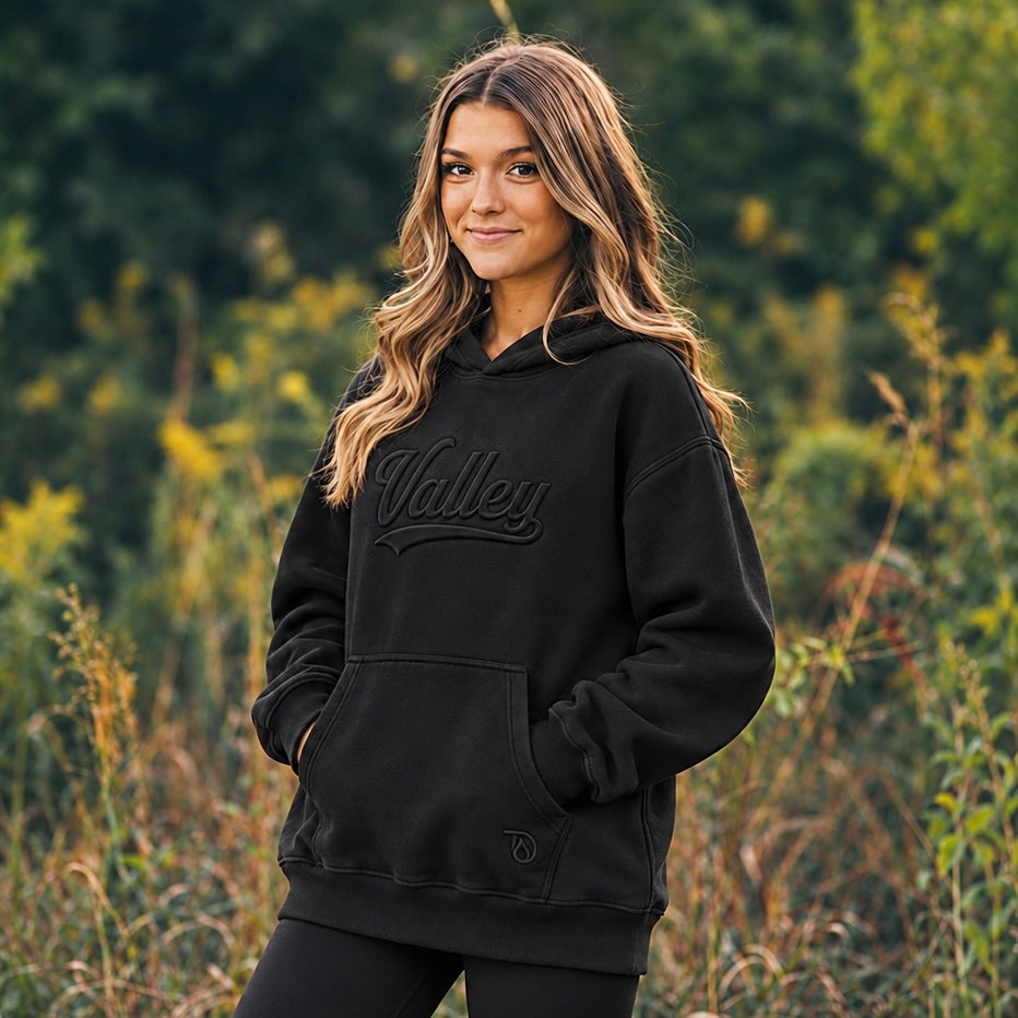 Utah Valley University Embossed Black Hoodie
