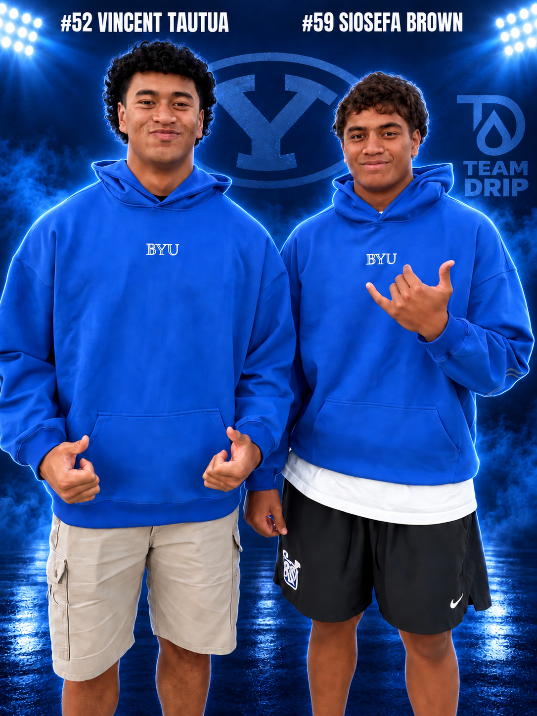 Black BYU Cougars Signature Oversized Embroidered Hoodies Preorder