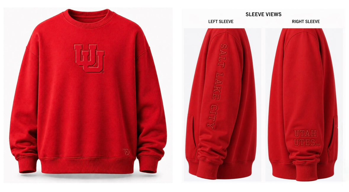 Red University of Utah® Embossed Sweatshirt