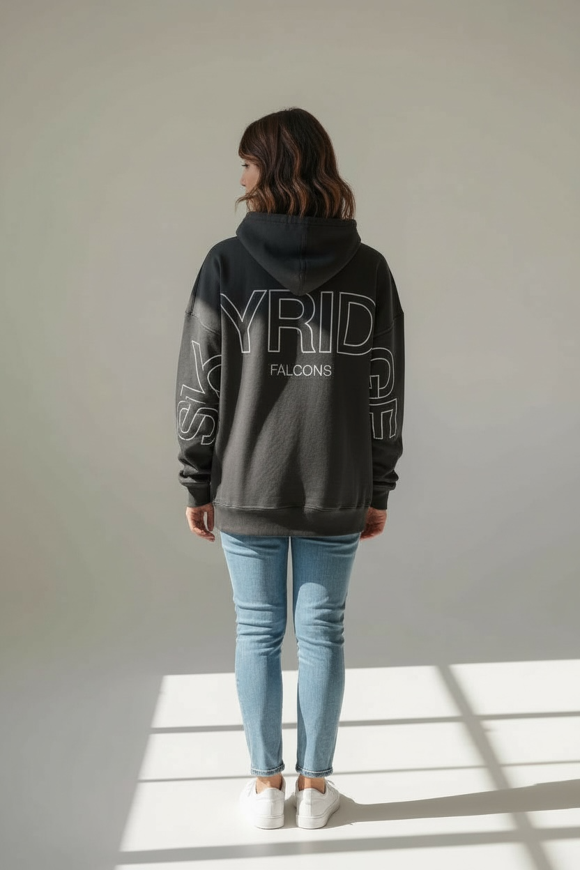 SKYRIDGE Embroidered Signature Hoodie Black